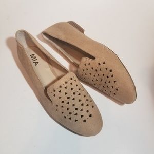 Mia Pauline Faux Suede Laser Cut Loafer